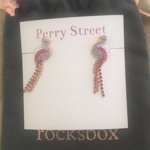 Perry street rocksbox pink flamingo earrings
